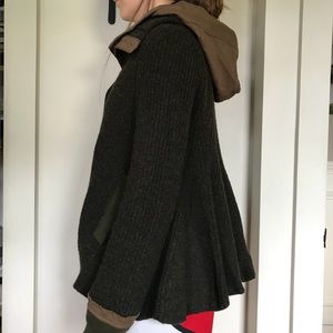 Anthropologie Wool Sweater Coat